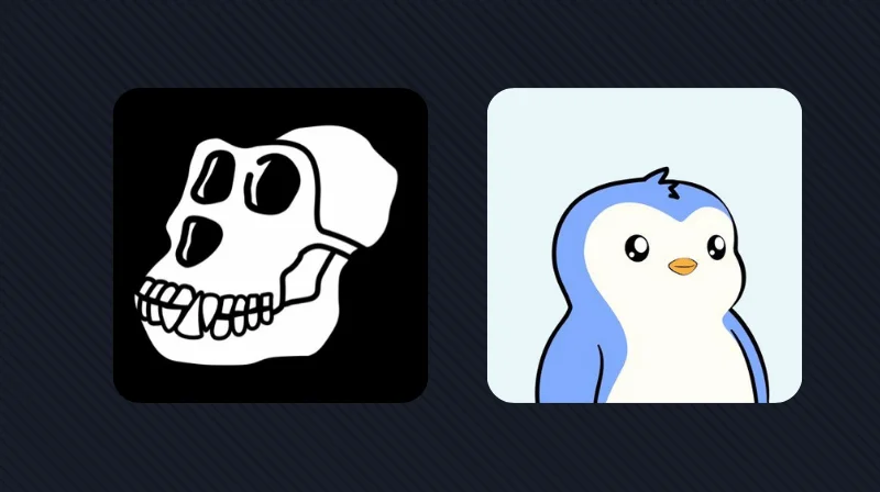 BAYC en Pudgy Penguins-collectie