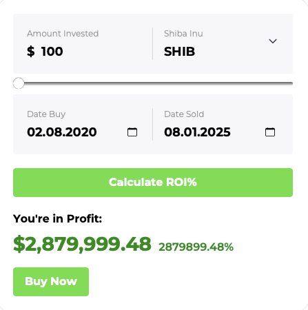 Shiba Inu ROI-calculator