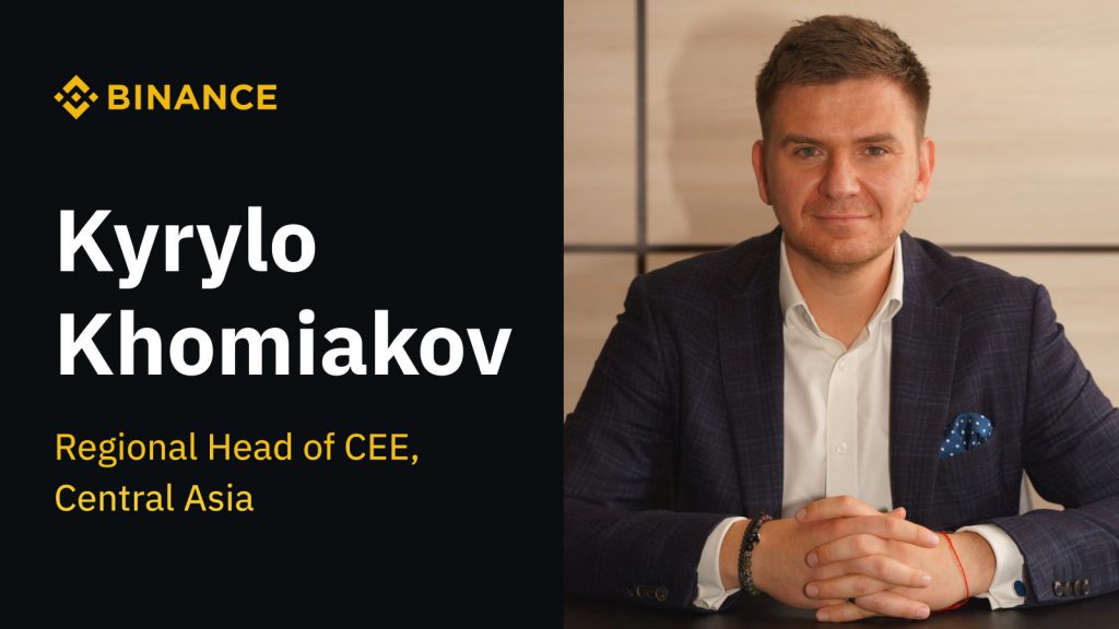  Kirill Khomyakov, die momenteel dient als hoofd van Binance in CEE, Centraal -Azië en Afrika.