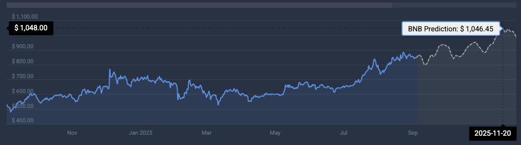 BNB prijsvoorspelling